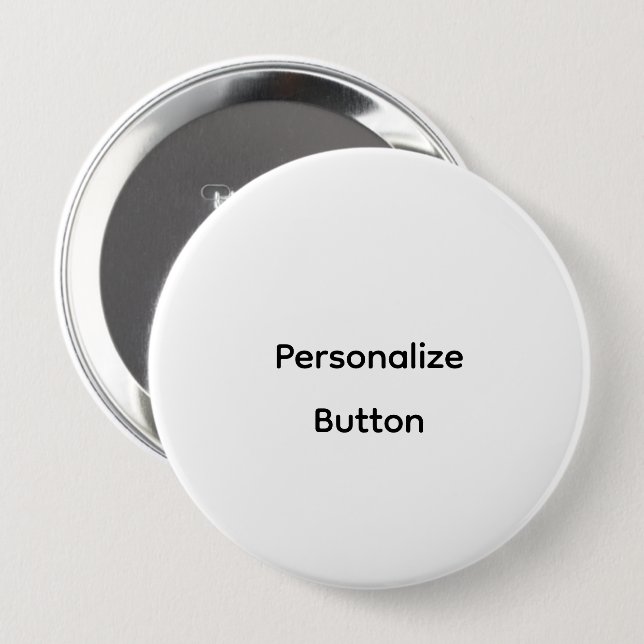 Personalise 4 inch 10 cm round badge (Front & Back)