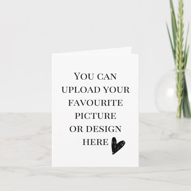 Personalise 4" x 5.6" Folded Greeting Card (Front)