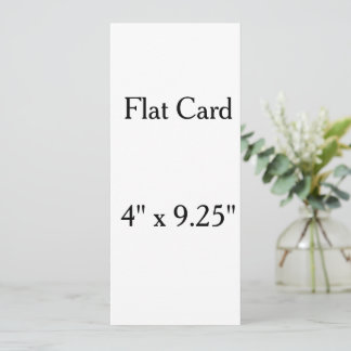 personalise 4" x 9.25" Squared Flat Card