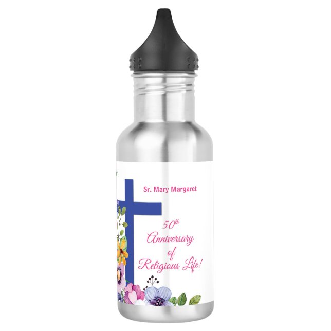 Personalise, 50th Anniversary Nun Religious Life 532 Ml Water Bottle (Left)