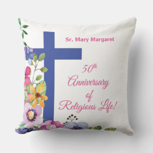 Personalise, 50th Anniversary Nun Religious Life Cushion