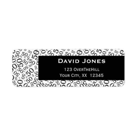 Personalise: 50th Birthday Theme Return Address Return Address Label