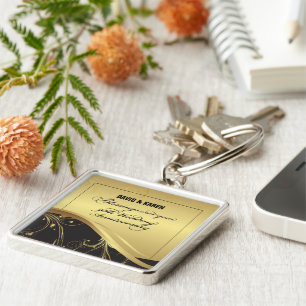 Personalise, 50th Wedding Anniversary Religious Key Ring