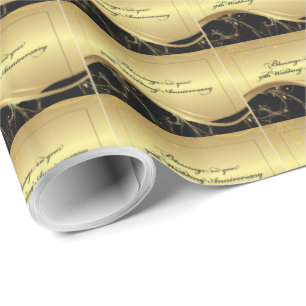 Personalise, 50th Wedding Anniversary Religious Wrapping Paper