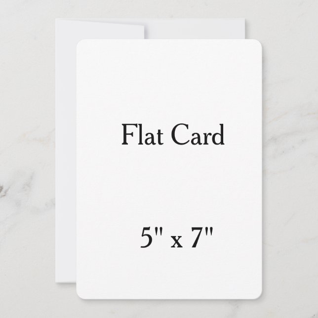 personalise 5" x 7"  rounded  Flat Card (Front)