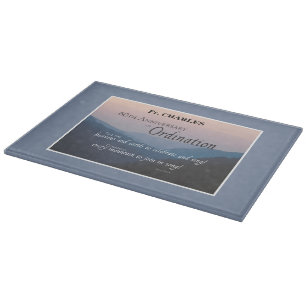 Personalise 60th Anniversary Ordination Congrats Cutting Board