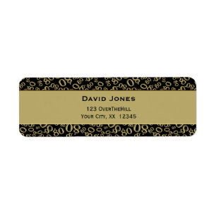 Personalise:  80th Birthday Theme Return Address Return Address Label