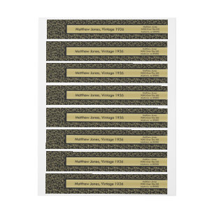 Personalise:  80th Birthday Theme Return Address Wrap Around Label