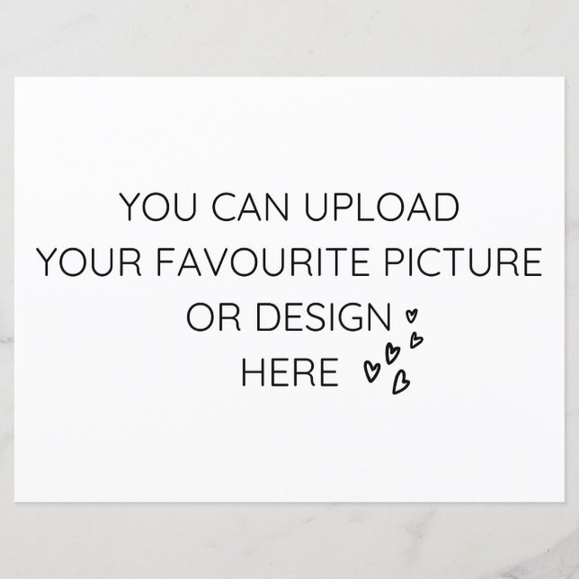 Personalise 8.5" x 11" enclosure card- landscape  (Front)