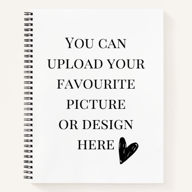 Personalise 8.5" x 11"  spiral notebook (Front)