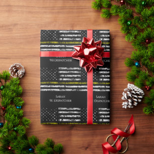 Personalise 911 dispatcher wrapping paper