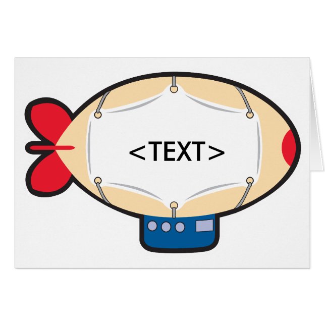 Personalise a Blimp, <TEXT> (Front Horizontal)
