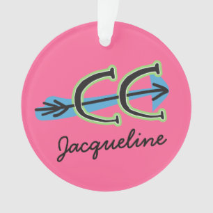 Personalise a Cross Country PINK Ornament