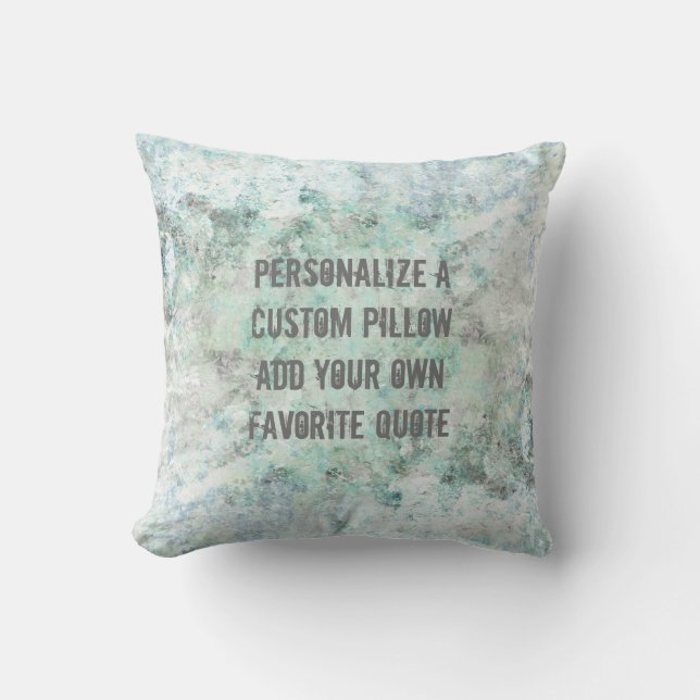 personalise a custom add your own quote pillow (Front)
