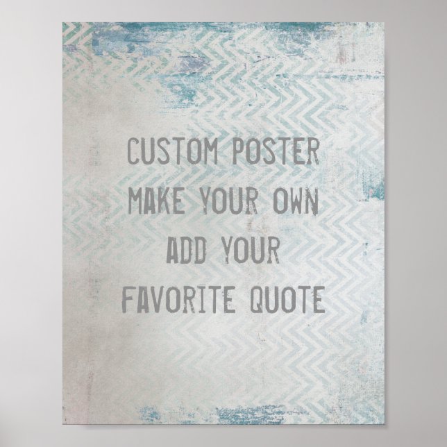 personalise a custom poster add a favourite quote (Front)