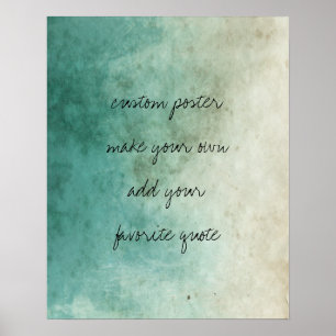 personalise a custom poster add a favourite quote