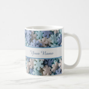 Personalise a noble snowflakes christmas mug