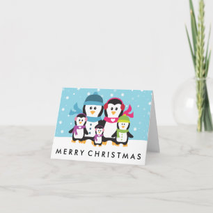 Personalise A Penguin Family Christmas Holiday