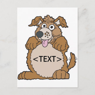 Personalise a Puppy Dog, <TEXT> Postcard