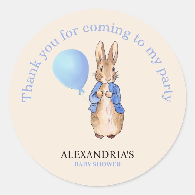 Personalise Add Child's name Peter Thank you  Classic Round Sticker (Front)
