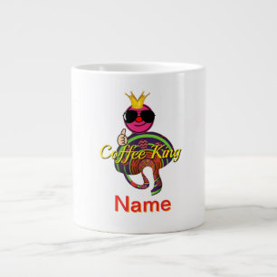 Personalise Add Name Coffee King White Large Coffee Mug