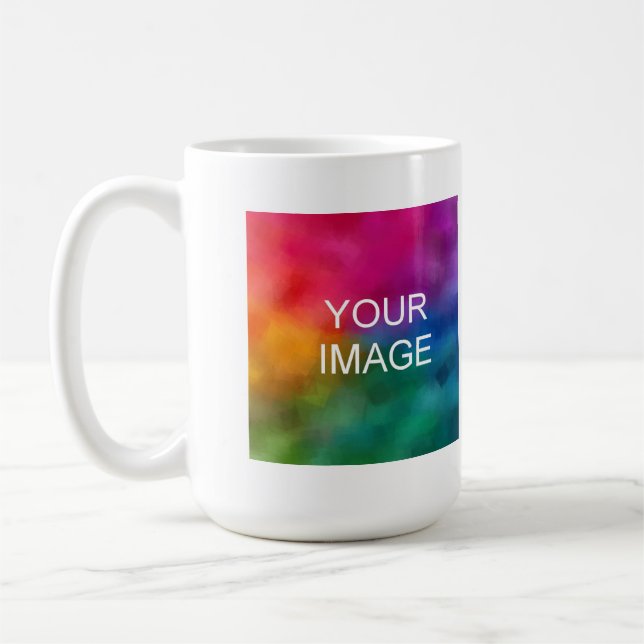 Personalise Add Your Own Photos Images Text Logo Coffee Mug (Left)
