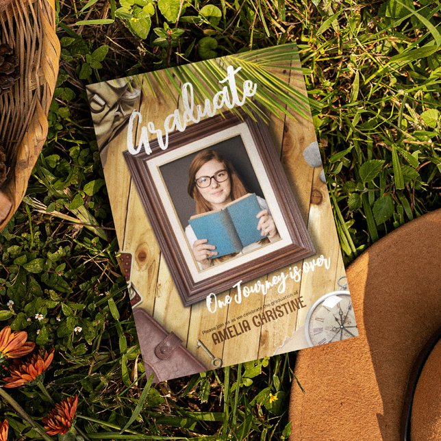 Personalise Adventurer Theme Graduation Invitation (Creator Uploaded)