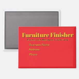 Personalise Advertise Furniture Refinisher   Magnet