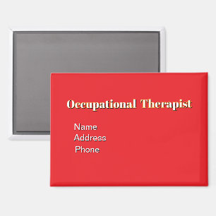 Personalise Advertise Occupational Therapist Magnet