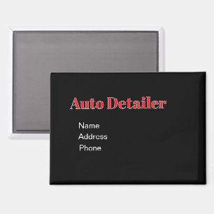 Personalise Advertise Promote Auto Detailer Magnet