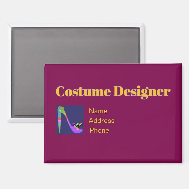 Personalise Advertise Promote Costume Designer Magnet (Front/Back)