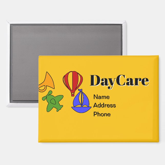 Personalise Advertise Promote DayCare Business Magnet (Front/Back)