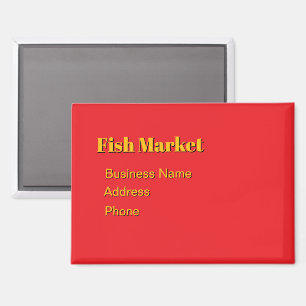 Personalise Advertise Promote Fish Market Magnet