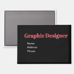 Personalise Advertise Promote Graphic Designer Magnet
