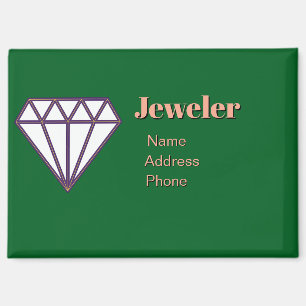 Personalise Advertise Promote Jeweller Business Magnet