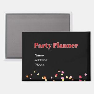 Personalise Advertise Promote Party Planner Magnet