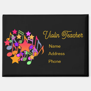 Personalise Advertise Violin Teacher Magnet