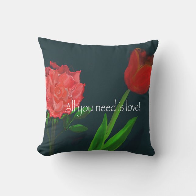 Personalise All You Need Is Love Cushion (Front)