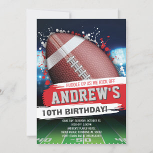 Personalise American FOOTBALL WATCH Party Invitation