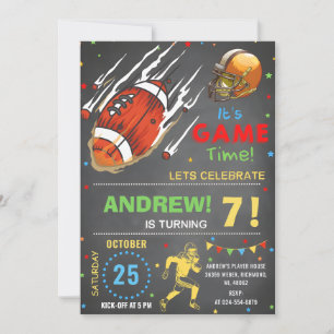 Personalise American FOOTBALL WATCH Party Invitation