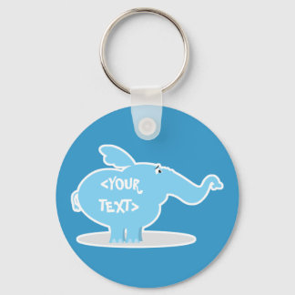 Personalise an Elephant, <YOUR TEXT> Key Ring