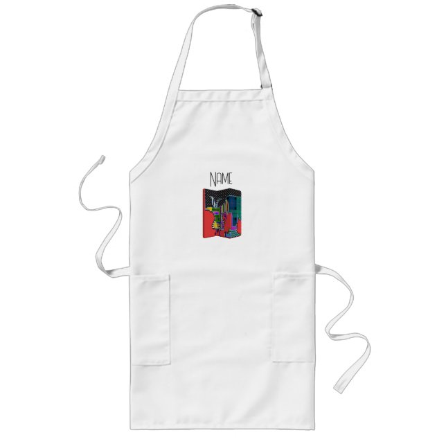 Personalise Animal Imagery Long Apron (Front)