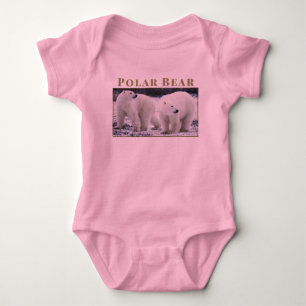 Personalise Animal Polar Bear Outdoor Wildlife Baby Bodysuit