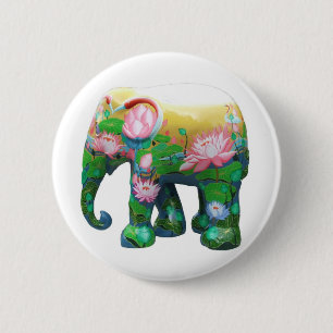 Personalise Animal Safari Jungle Africa Flowers 6 Cm Round Badge