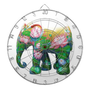 Personalise Animal Safari Jungle Africa Flowers Dartboard