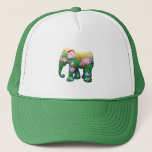 Personalise Animal Safari Jungle Africa Flowers Trucker Hat