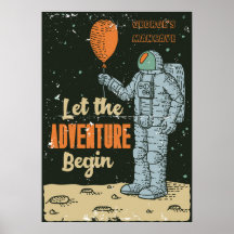 Personalise Astronaut The Adventure Begin Man Cave