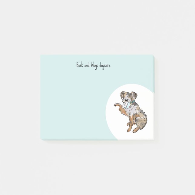Personalise Australian Shepherd Post-it Notes (Front)