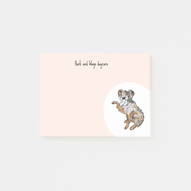 Personalise Australian Shepherd Post-it Notes (Front)