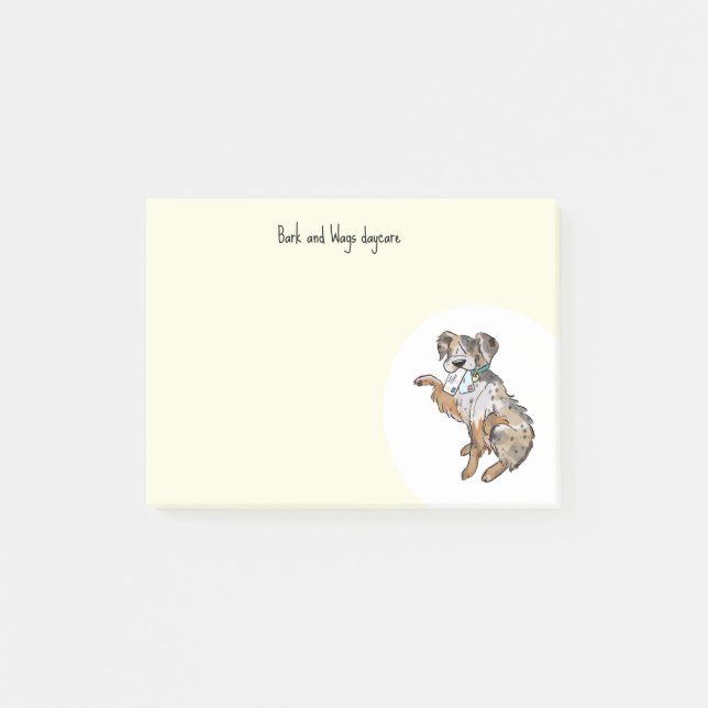 Personalise Australian Shepherd Post-it Notes (Front)
